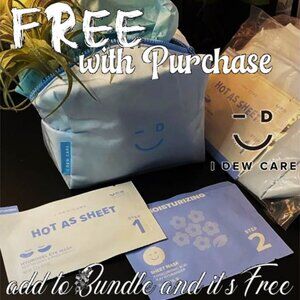 FREE with Purchase I Dew Care Makeup Pouch & Hot as Sheet Mask